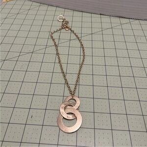 Jones New York - Brass Tone Chain with 3 Ring Pendant 18"
